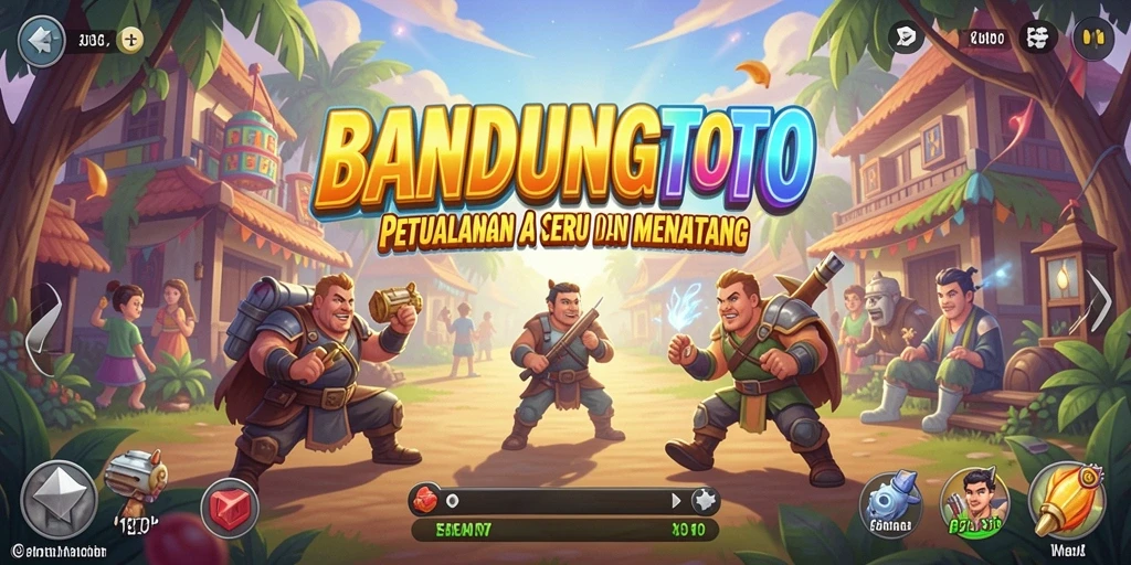 Tampilan gameplay BANDUNGTOTO yang penuh aksi dan warna.