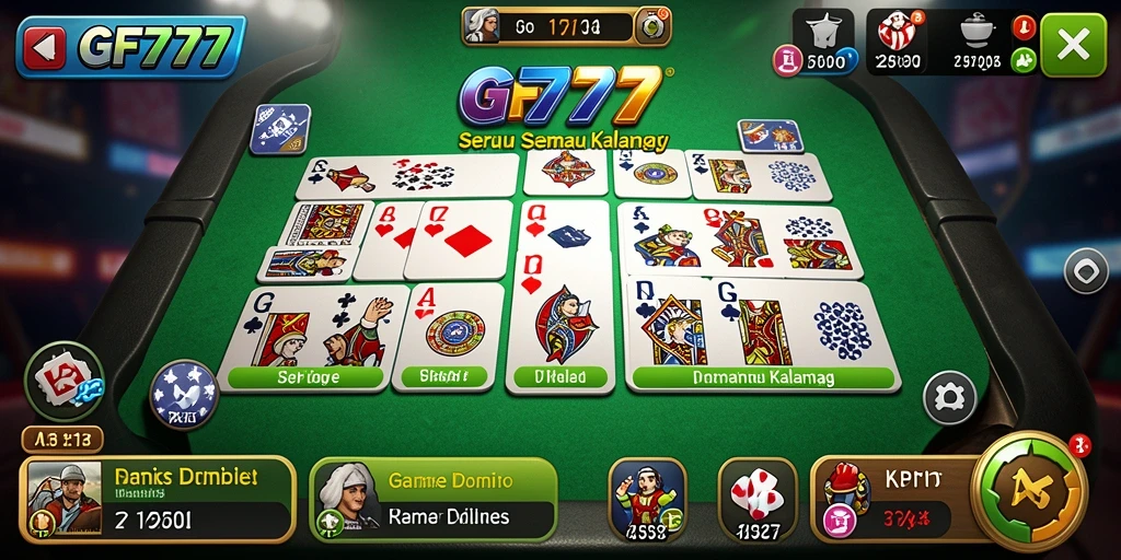 Tampilan gameplay domino yang seru dan menantang di GF777.