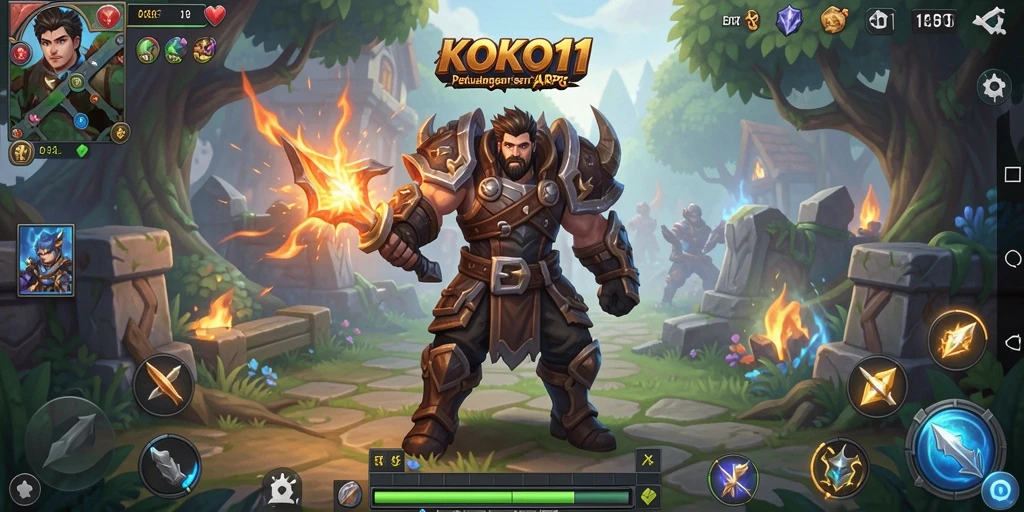 Tangkapan layar menunjukkan aksi seru dalam gameplay ARPG KOKO11.