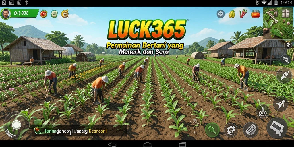 Tampilan gameplay menarik dari LUCK365 yang menampilkan bertani dan beternak.