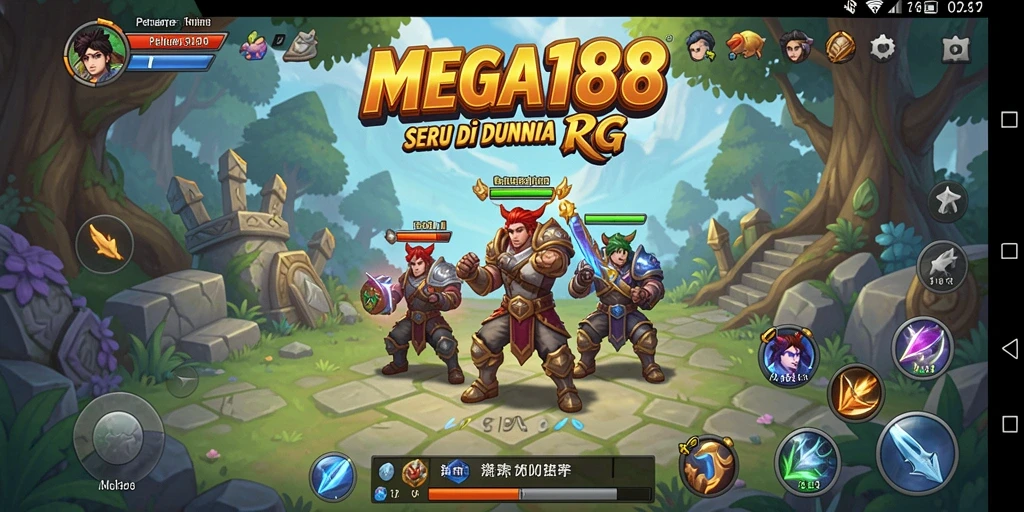 Tampilan gameplay RPG penuh aksi dan petualangan di MEGA188.