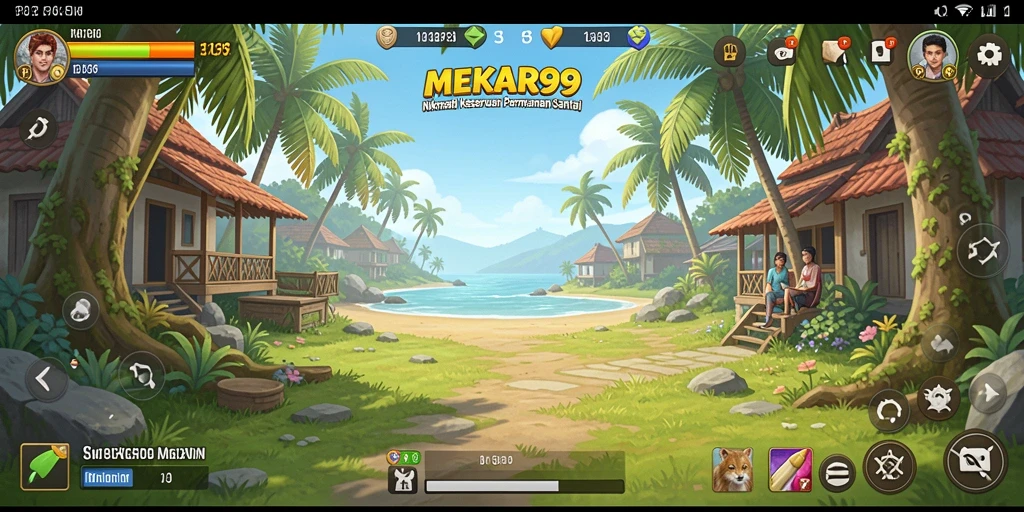 Tampilan gameplay MEKAR99 yang penuh warna dan interaktif.