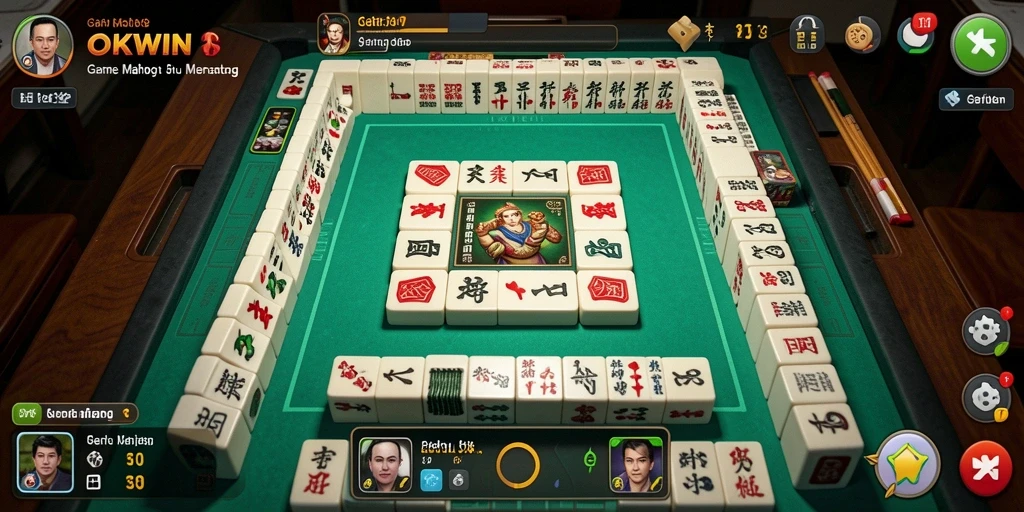 Tampilan gameplay seru Mahjong di OKWIN.