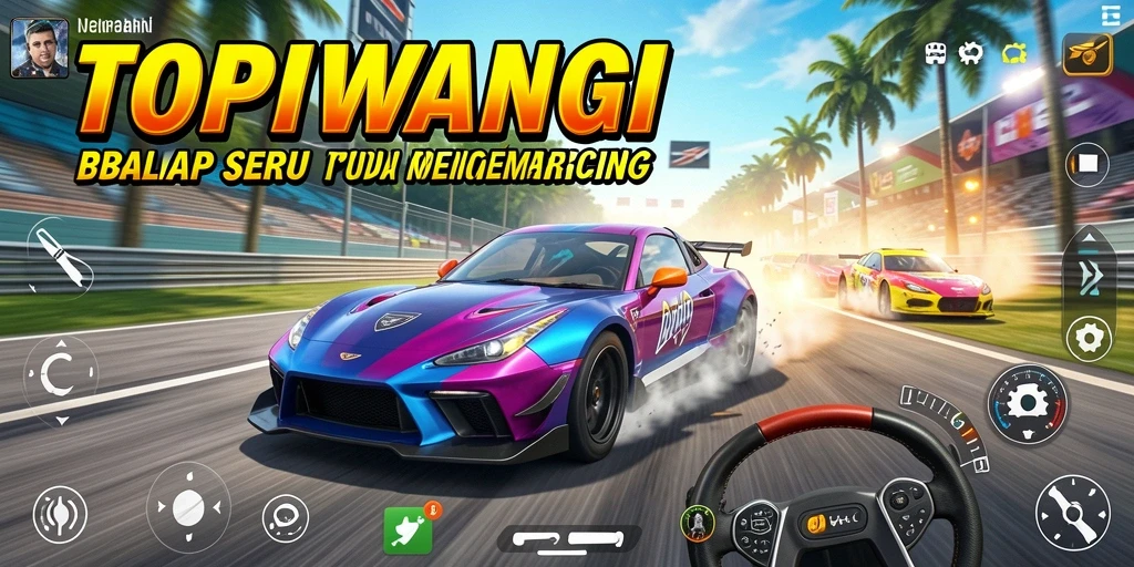 Gameplay seru balapan mobil dengan trek menawan.